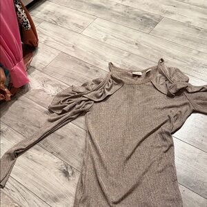 Daytrip Metallic Brown Blouse